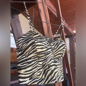 Sincerely Jules Women’s Zebra Print Crop Top